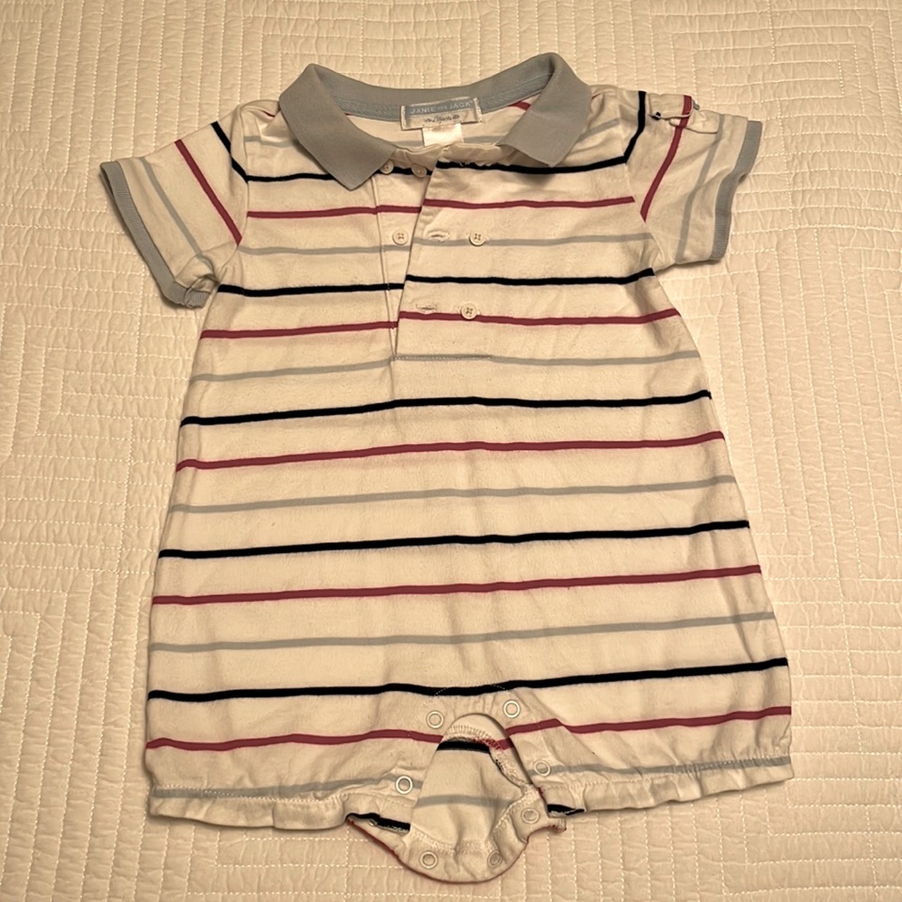 Janie and Jack “Layette” collection romper 6-12 months
